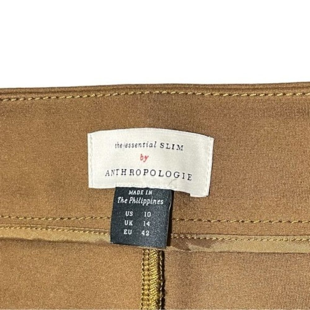 Anthropologie The Essential Slim Cropped Pants Size 10 - Picture 3 of 14